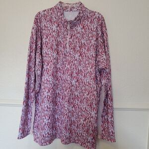 Bette & Court Womens XL 1/4 Zip Long Sleeve Golf Pullover Shirt Top in Pink